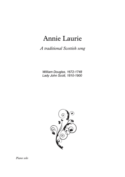 Annie Laurie fantasie for Piano solo image number null