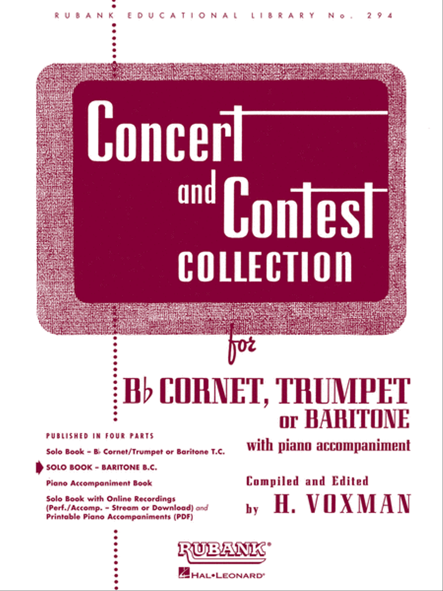 Concert and Contest Collections - Baritone (Bass Clef Baritone Part) Concert Band Methods scores gallery preview page 1