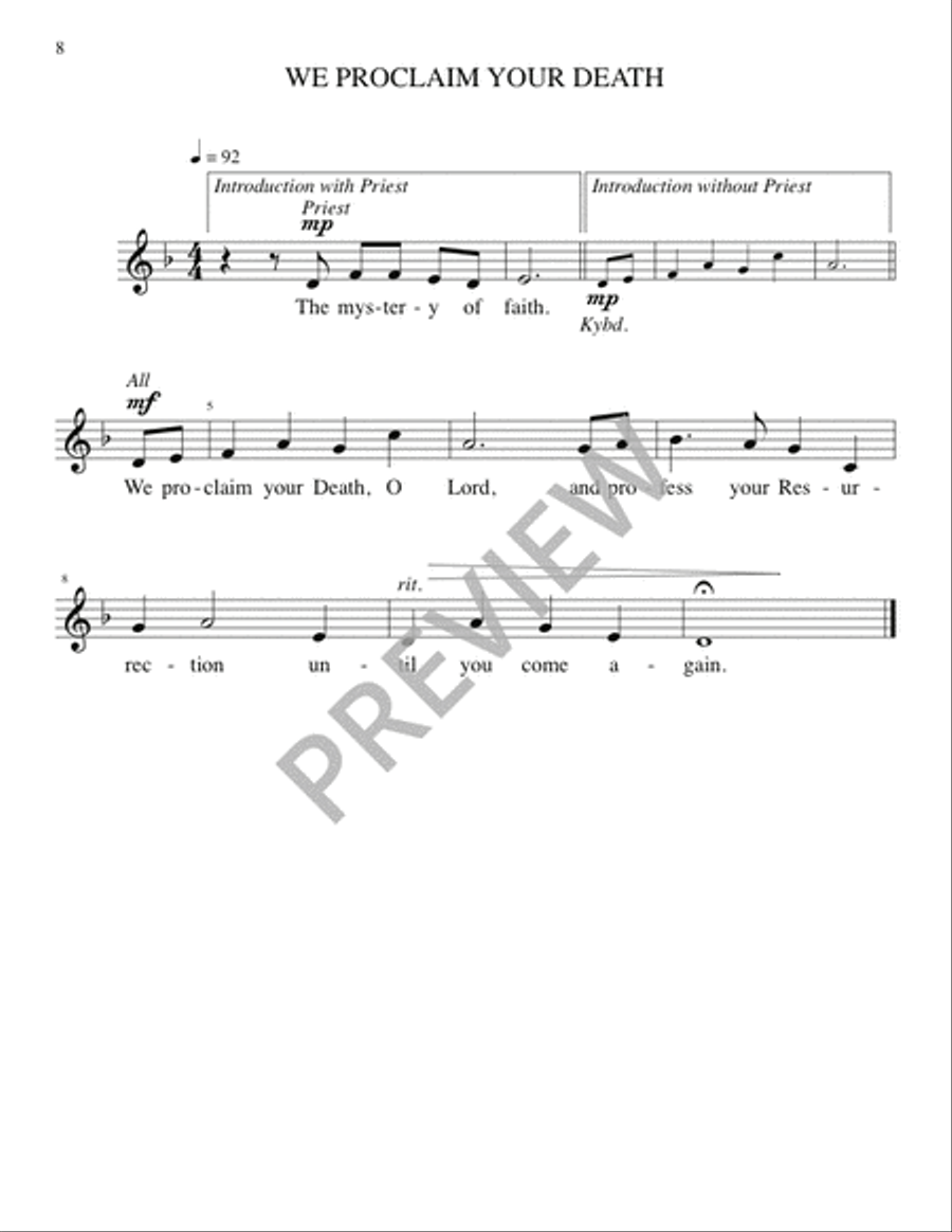 Mass of Christ, Light of the Nations - Presider edition Flute scores gallery preview page 10