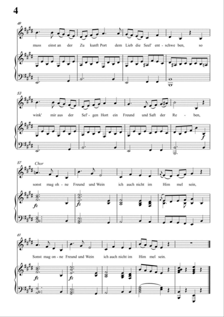 Schubert-Trinklied in E for Vocal and Piano Voice scores gallery preview page 5