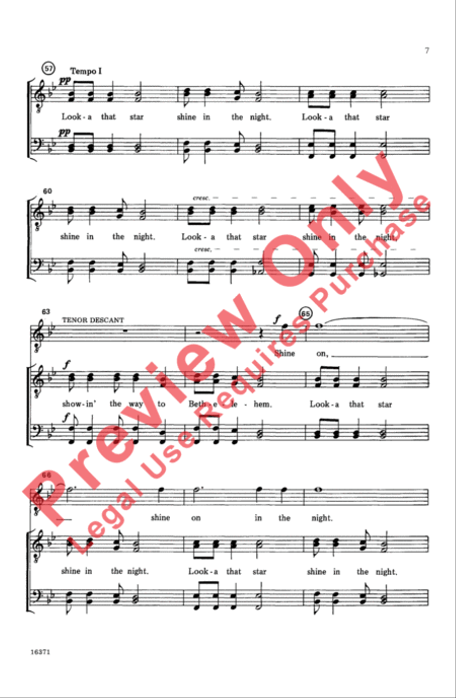 Look-A That Star Look-A That Star Men's Choir scores gallery preview page 7