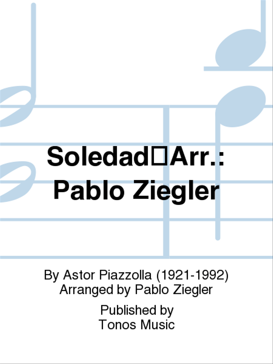 SoledadArr.: Pablo Ziegler Piano scores gallery preview page 1