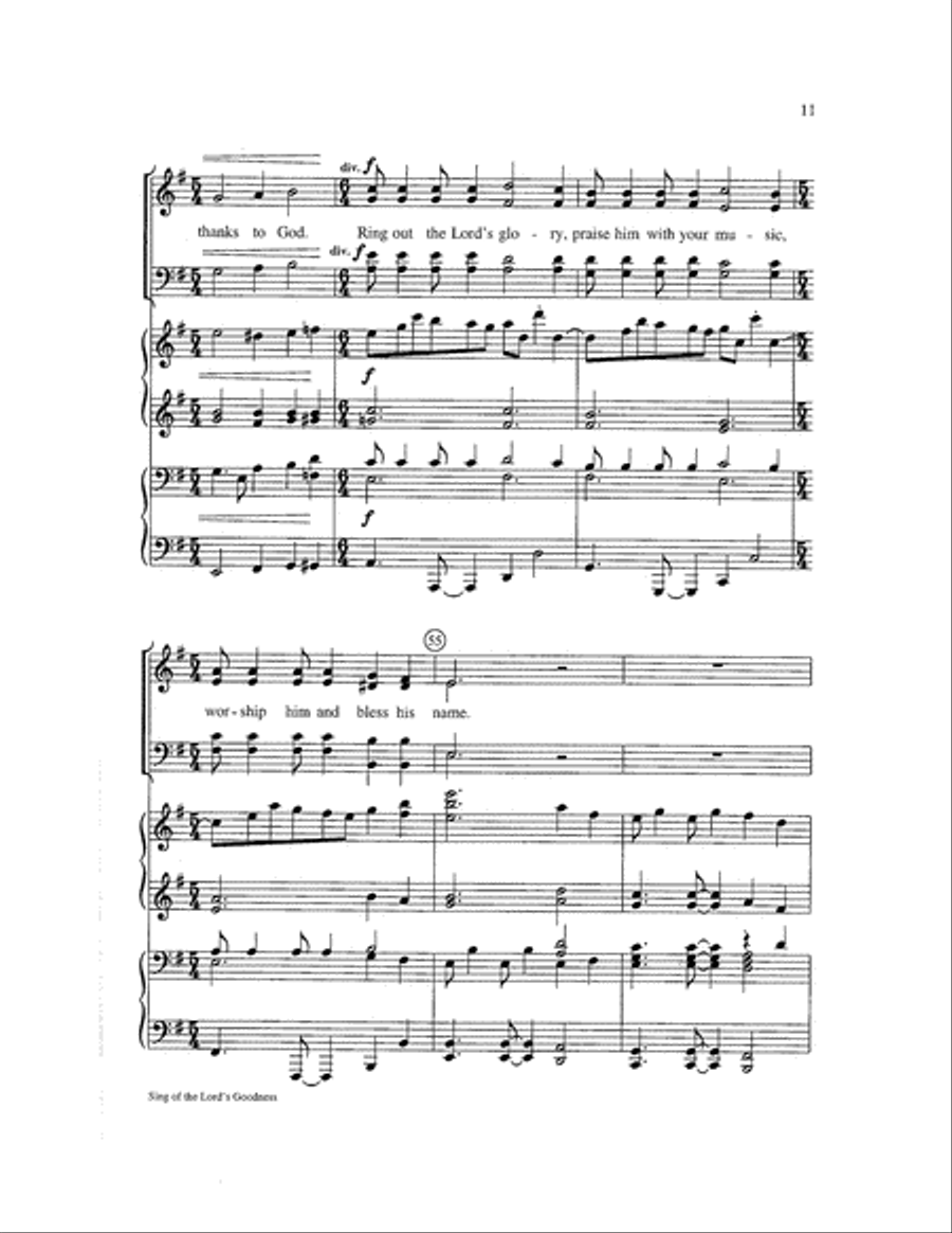 Sing of the Lord's Goodness Choir scores gallery preview page 11