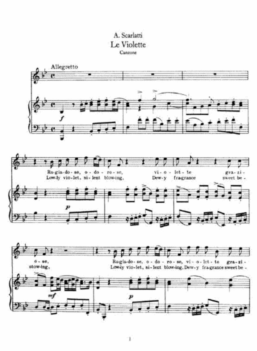 Alessandro Scarlatti - Le Violette