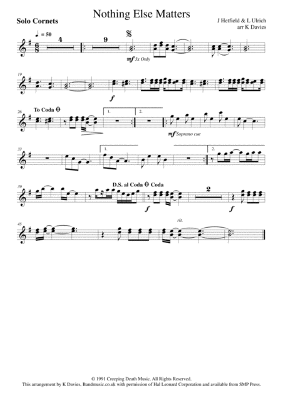 Nothing Else Matters Small Ensemble scores gallery preview page 6