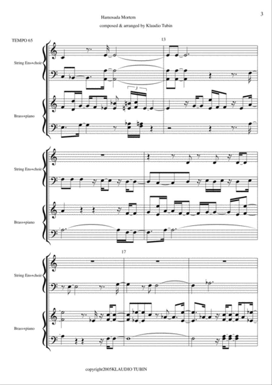 Hamosada Mortem Choir scores gallery preview page 4
