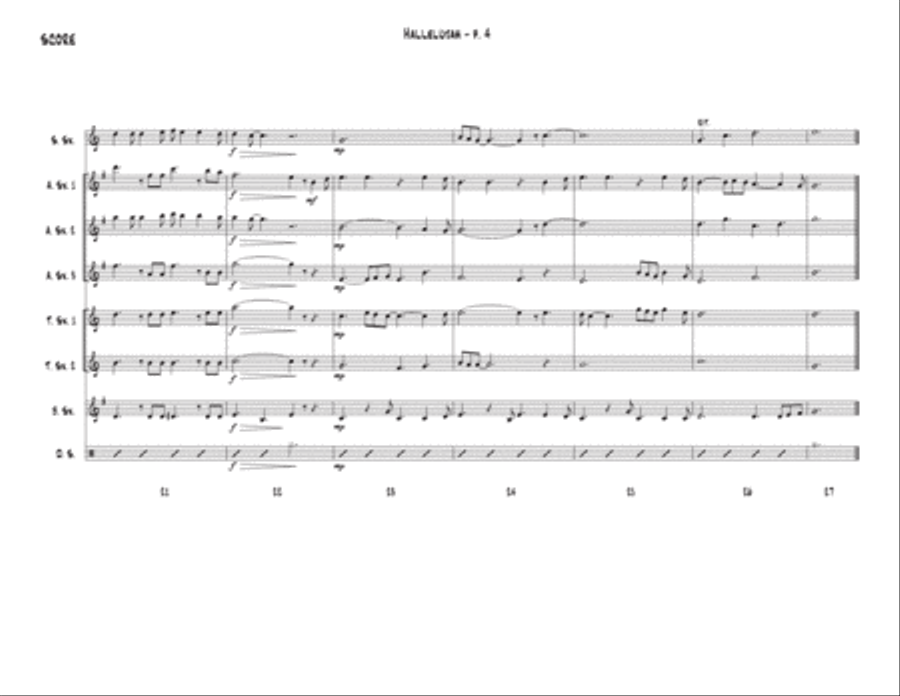 Hallelujah Woodwind Ensemble scores gallery preview page 4