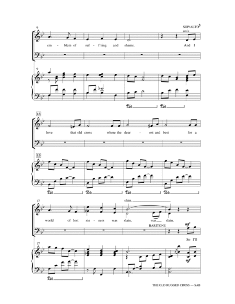 The Old Rugged Cross 3-Part scores gallery preview page 2
