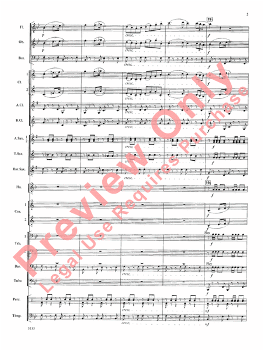 Procession of the Sardar Concert Band scores gallery preview page 6