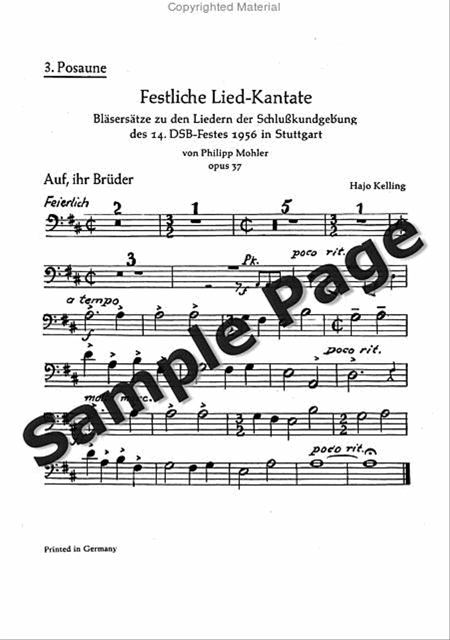 Mohler Ph Festliche Liedkantate Op37(dsb TTBB scores gallery preview page 38