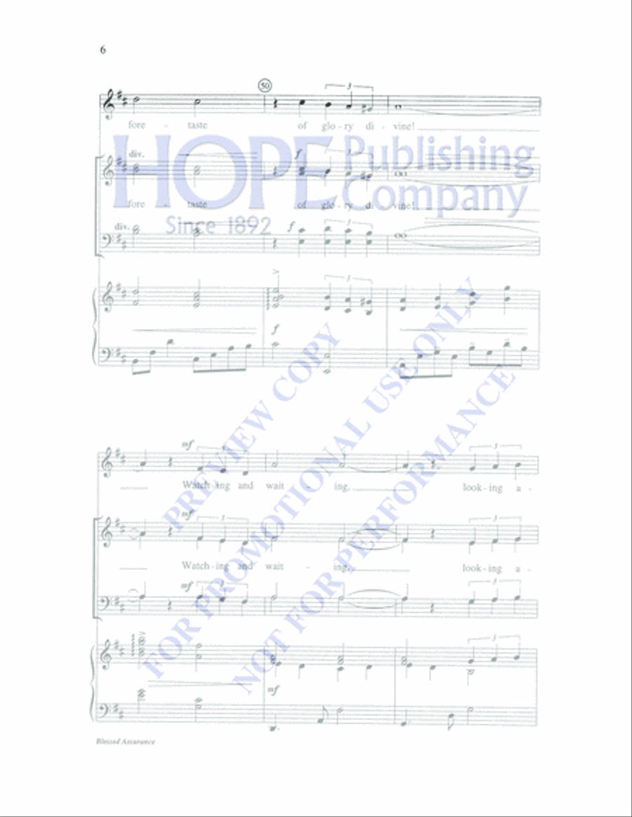 Blessed Assurance 4-Part scores gallery preview page 6