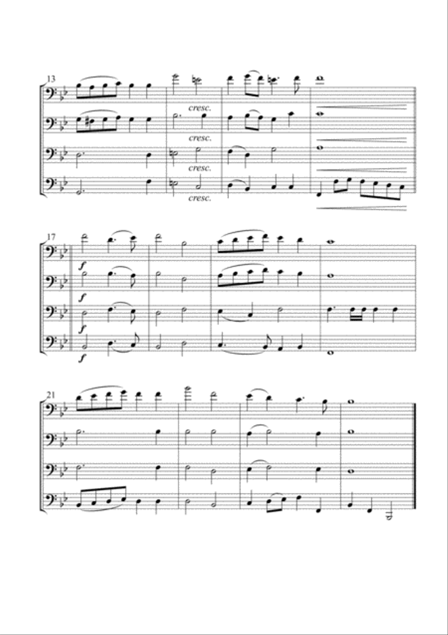 Zion's Daughter for Trombone Quartet Brass Quartet scores gallery preview page 3