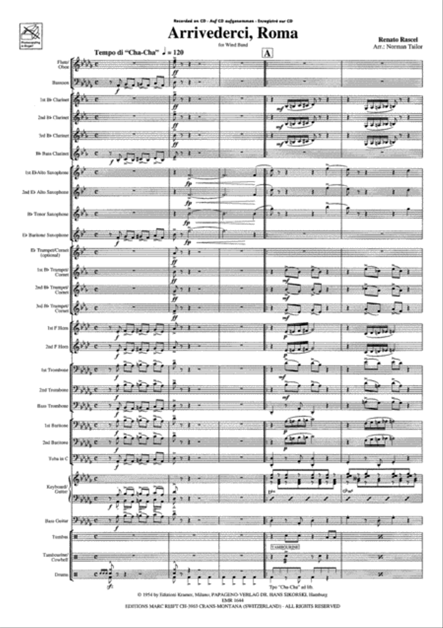Arrivederci, Roma Arrivederci, Roma Concert Band scores gallery preview page 4