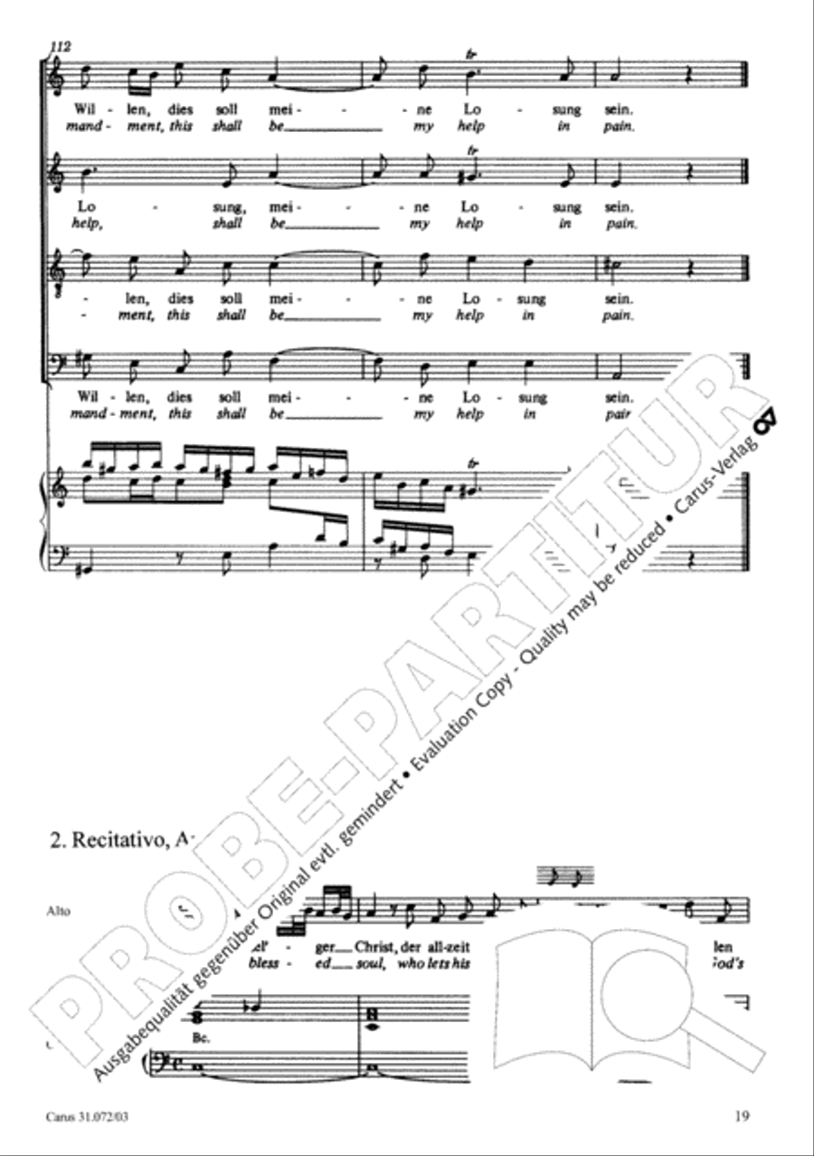 All cantate be by God's commandment (Alles nur nach Gottes Willen) 4-Part scores gallery preview page 20