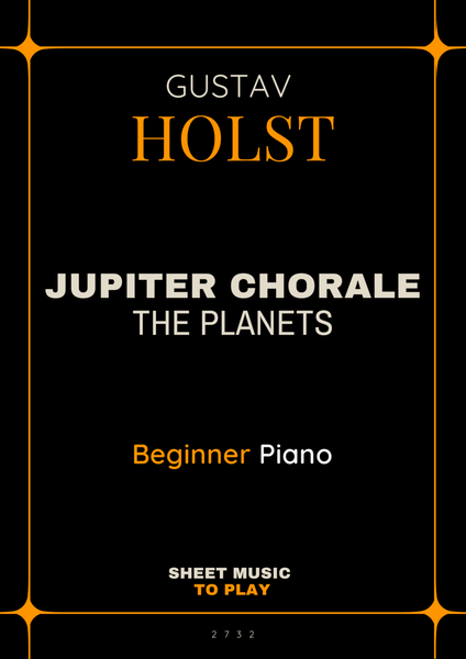 Jupiter Chorale from The Planets - Easy Piano (Full Score) image number null