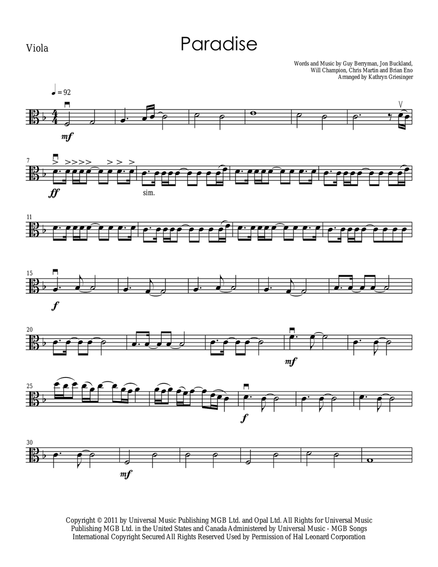 Paradise String Quartet scores gallery preview page 5