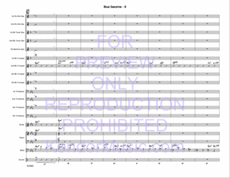 Blue Sesame Blue Sesame Jazz Ensemble scores gallery preview page 9