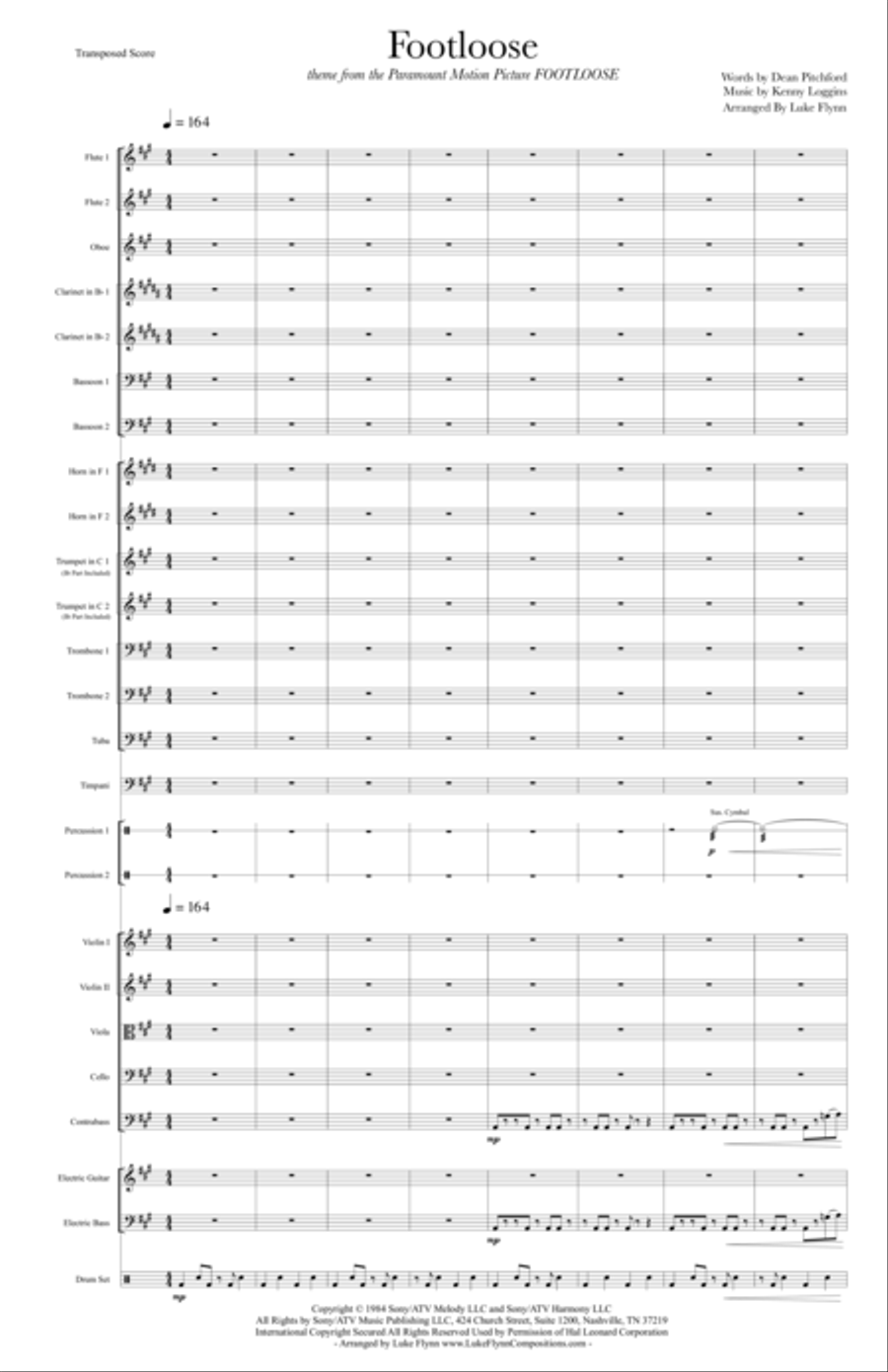 Footloose Full Orchestra scores gallery preview page 3