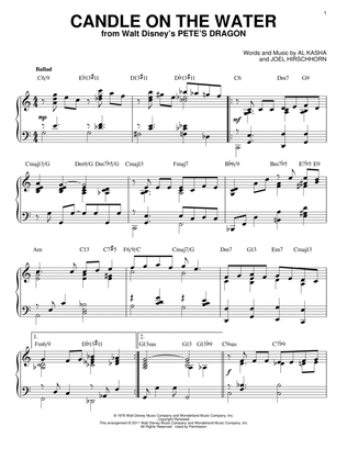 Candle On The Water (from Pete's Dragon) [Jazz version] (arr. Brent Edstrom)
