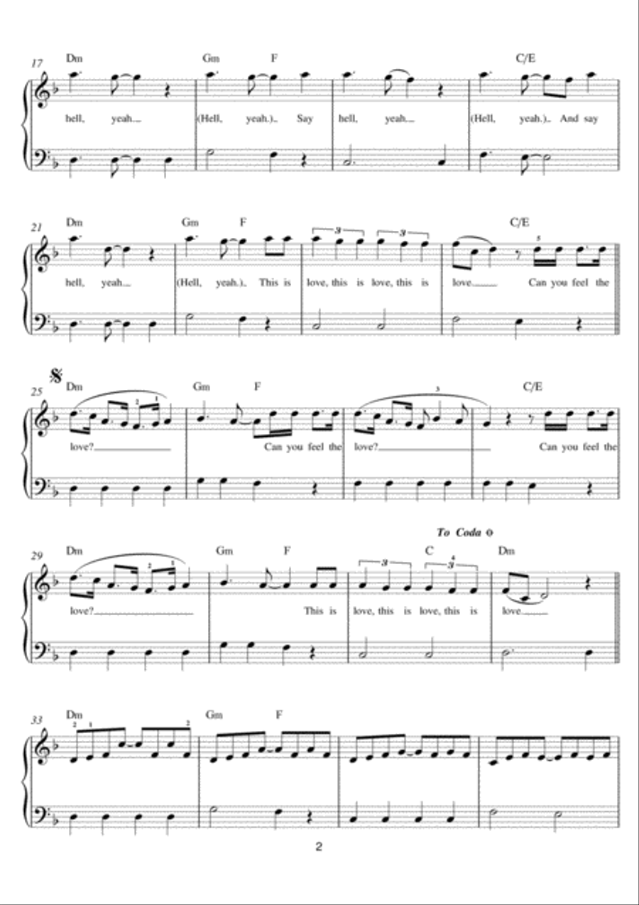 This Is Love This Is Love Easy Piano scores gallery preview page 2
