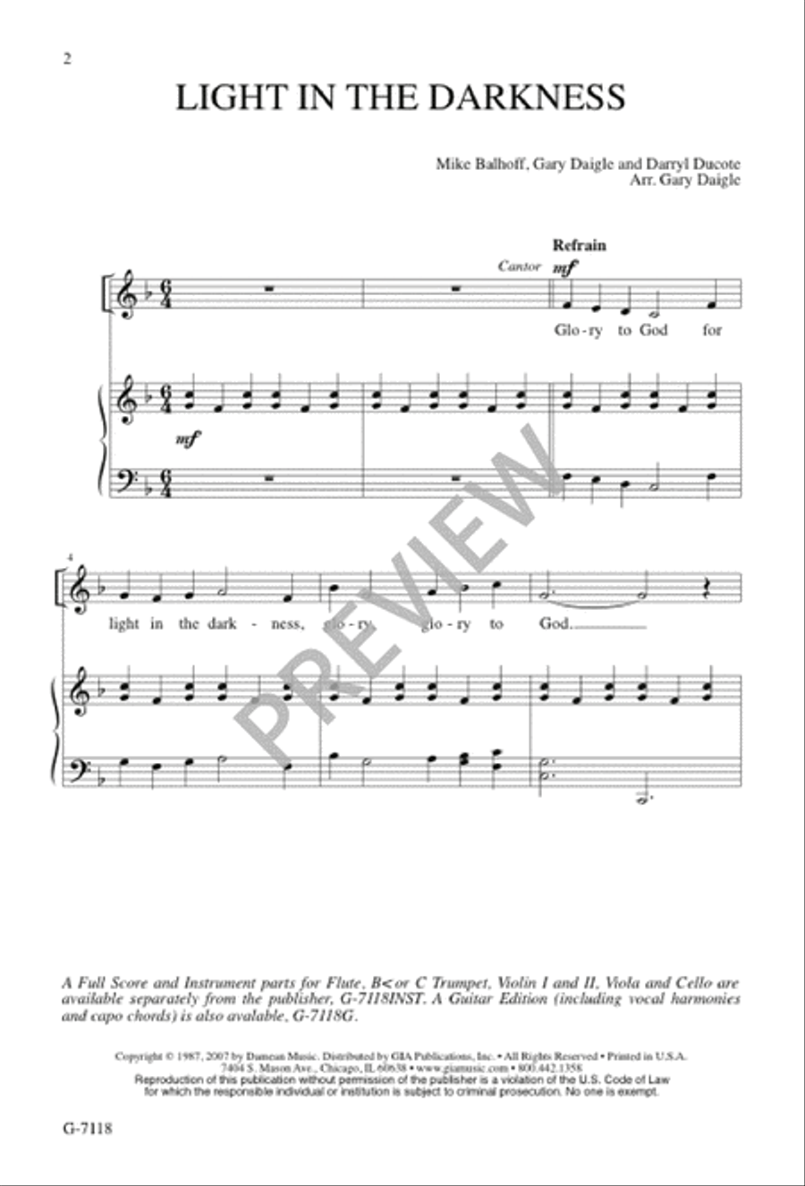 Light in the Darkness 3-Part scores gallery preview page 2