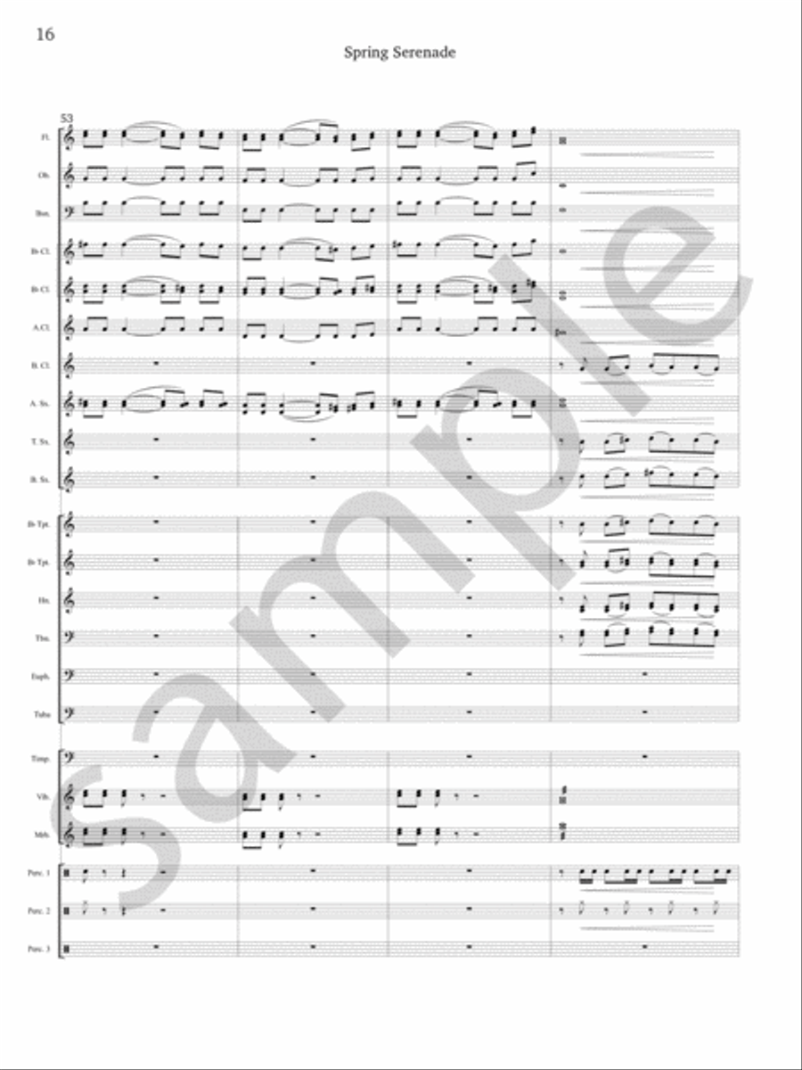 Spring Serenade Concert Band scores gallery preview page 17