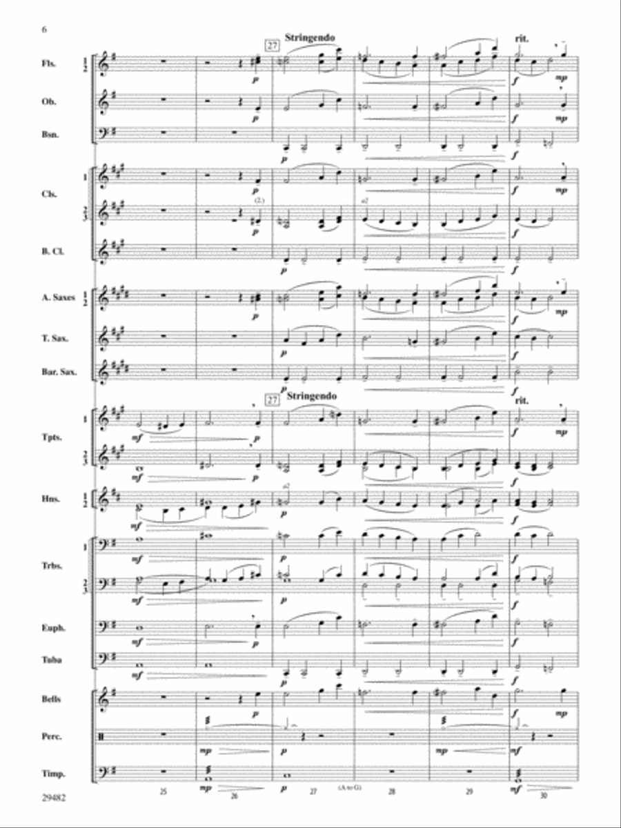 Evensong: Score Concert Band scores gallery preview page 6