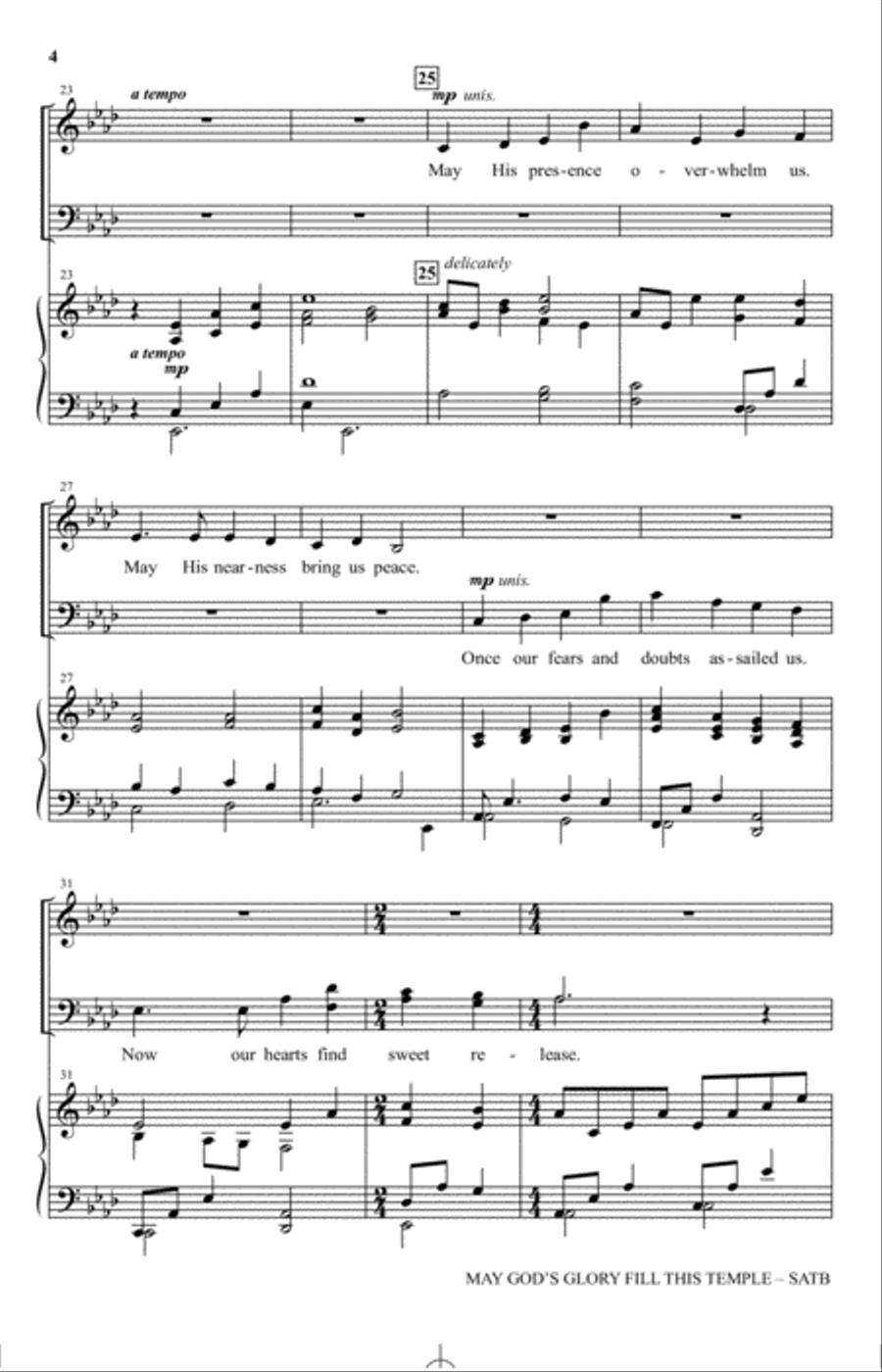 May God's Glory Fill This Temple 4-Part scores gallery preview page 3