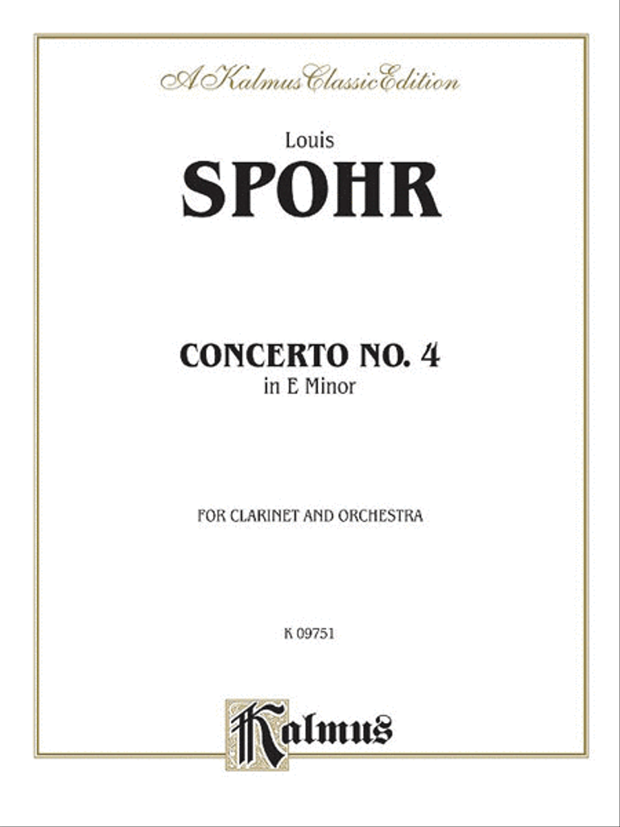 Clarinet Concerto No. 4 in A Minor Small Ensemble scores gallery preview page 1