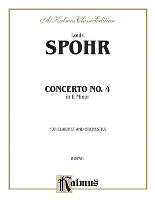 Book cover for Clarinet Concerto No. 4 in A Minor
