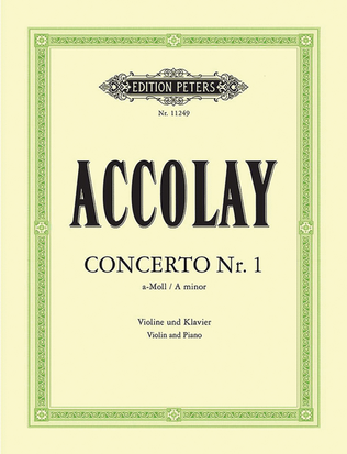 Book cover for Violin Concerto No. 1 in A minor (Edition for Violin and Piano by the Composer)