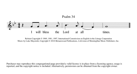 Psalm 34 (Downloadable)
