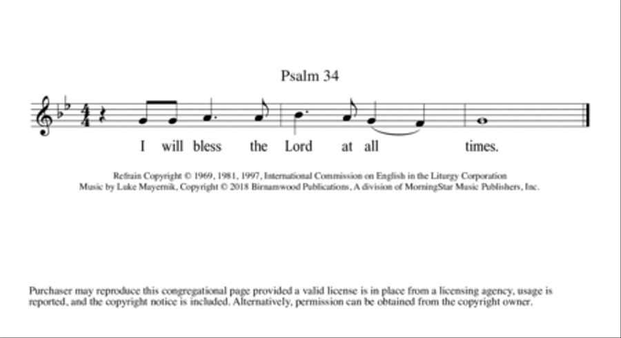 Psalm 34 Psalm 34 4-Part scores gallery preview page 2