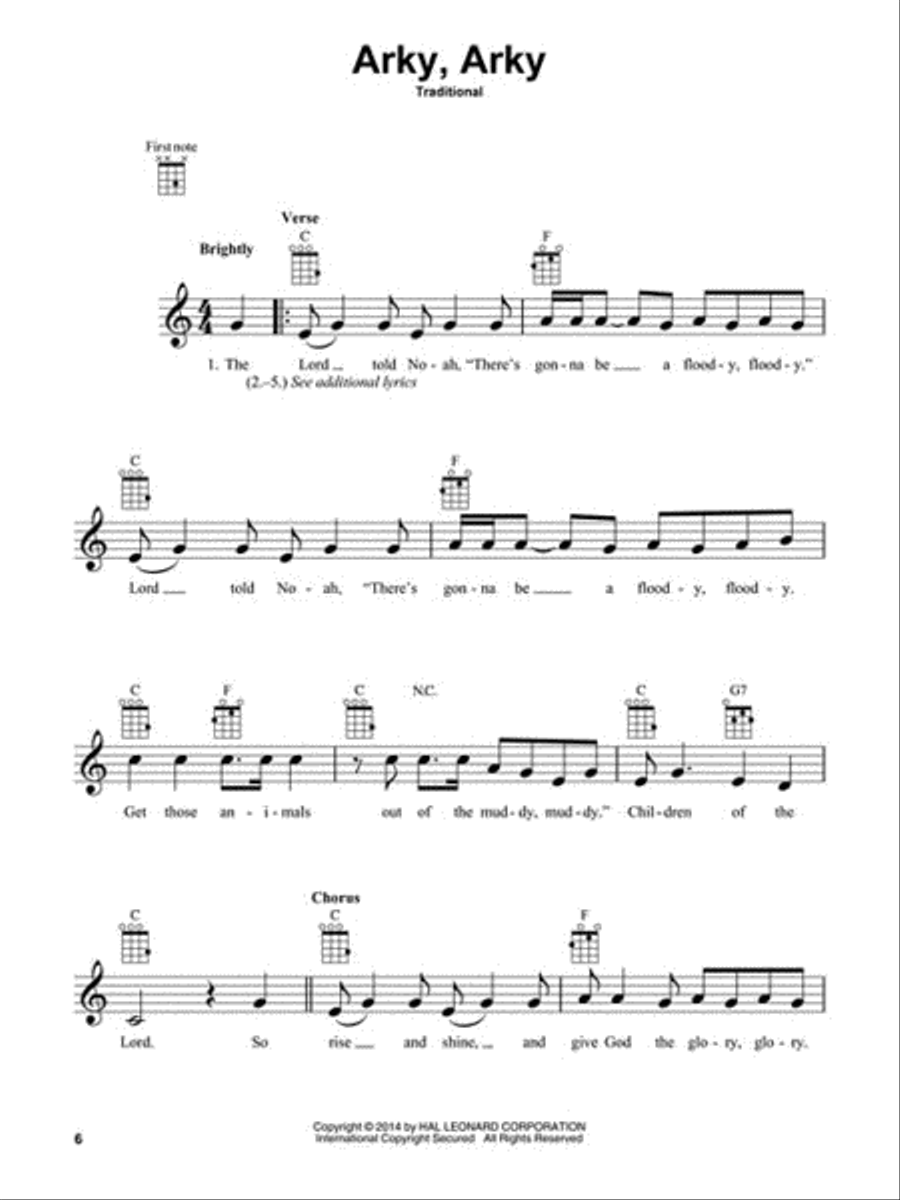 Church Songs for Kids Ukulele scores gallery preview page 3