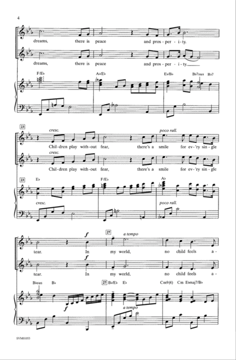 In My World In My World Choir scores gallery preview page 3