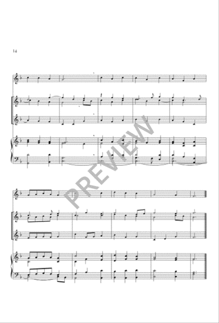 Twelve Hymn Settings for Three Trumpets and Organ Trumpet Trio scores gallery preview page 12