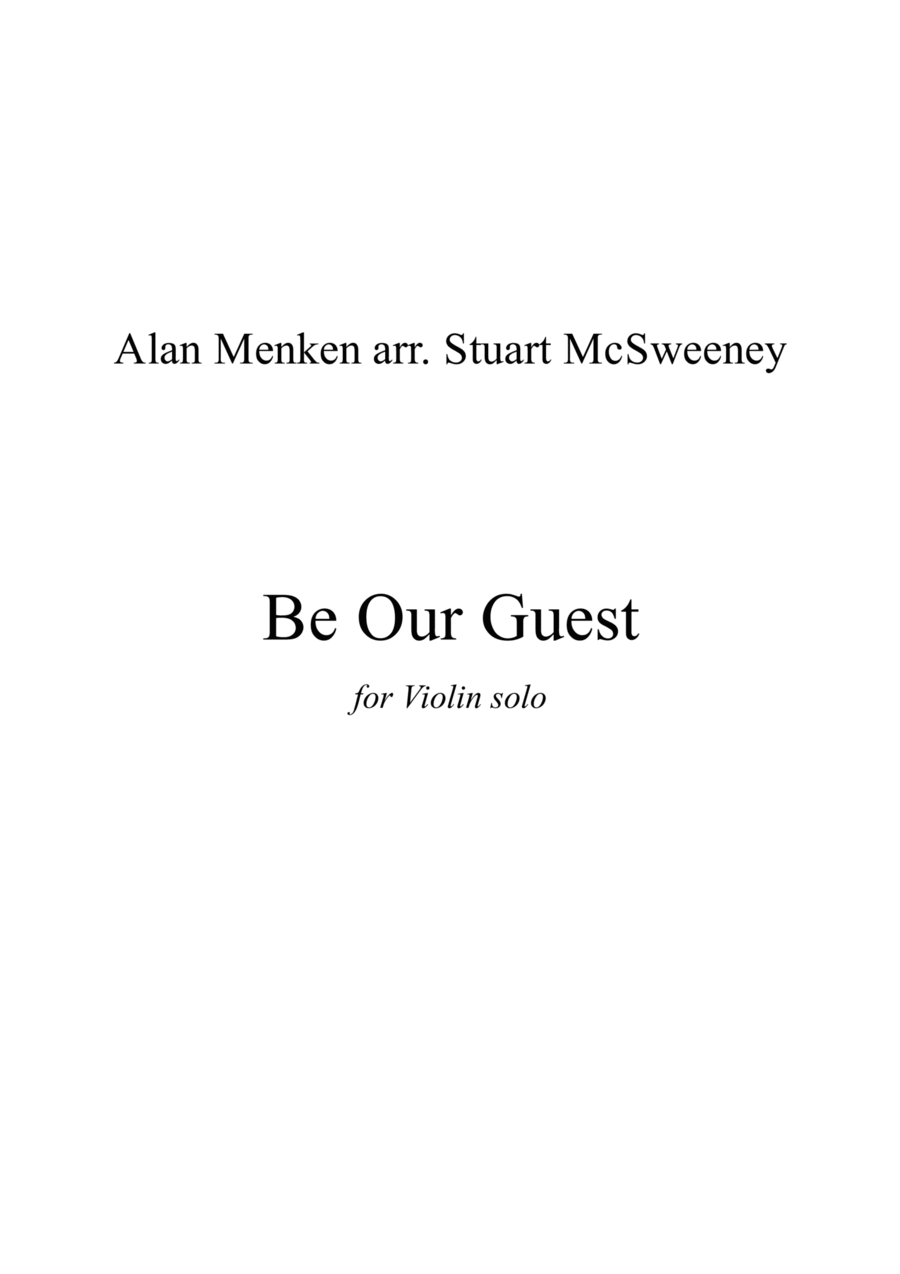 Be Our Guest Be Our Guest Violin Solo scores gallery preview page 1