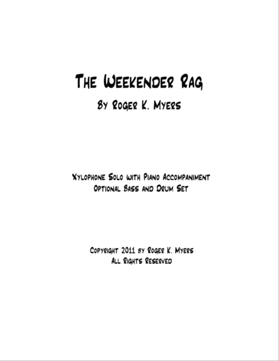 The Weekender Rag - Xylophone Solo Percussion scores gallery preview page 1