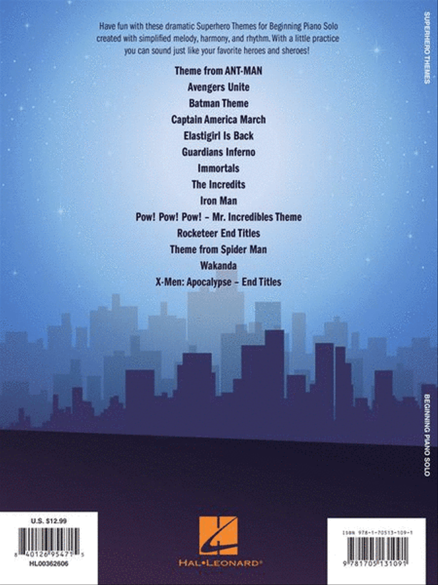 Superhero Themes Superhero Themes Piano Solo scores gallery preview page 6