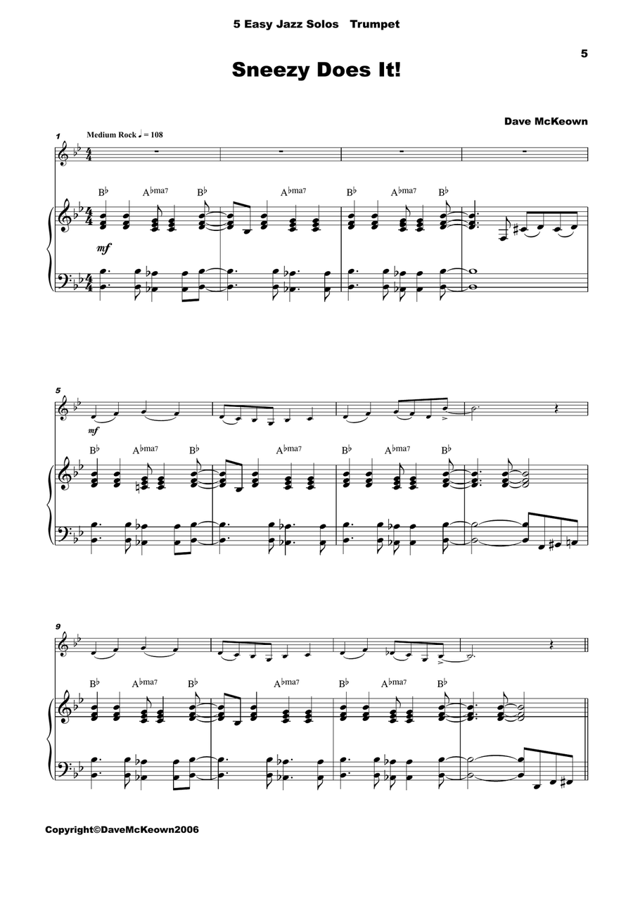 Beginner jazz shop soloing for trumpet