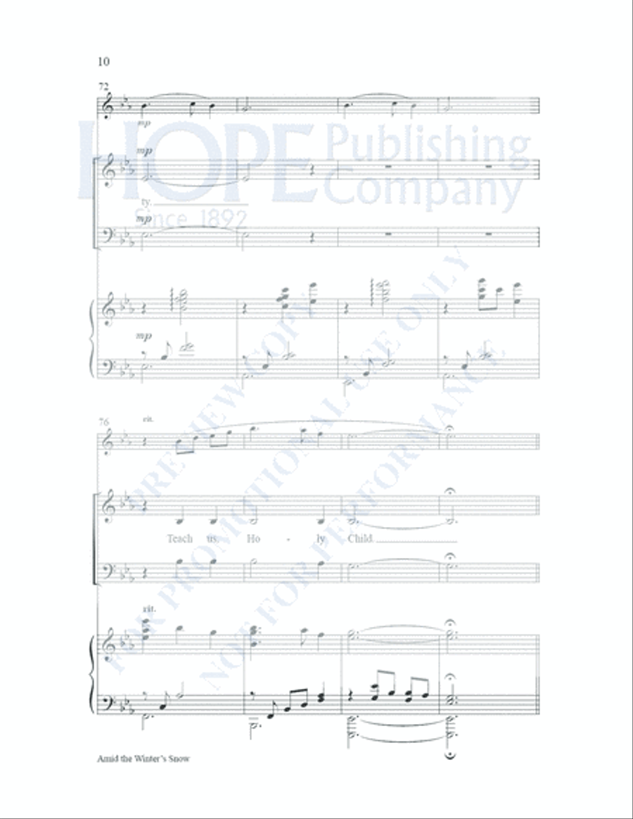 Amid the Winter's Snow Amid the Winter's Snow Choir scores gallery preview page 11
