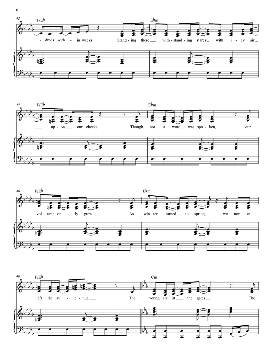 The Young Are At The Gates (from Suffs) Voice scores gallery preview page 6