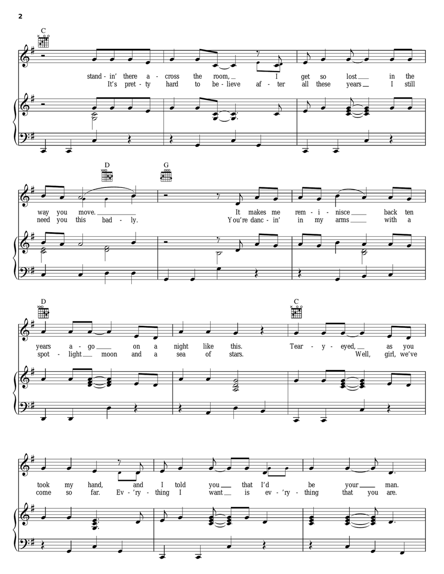 Livin' Our Love Song Piano, Vocal, Guitar scores gallery preview page 2