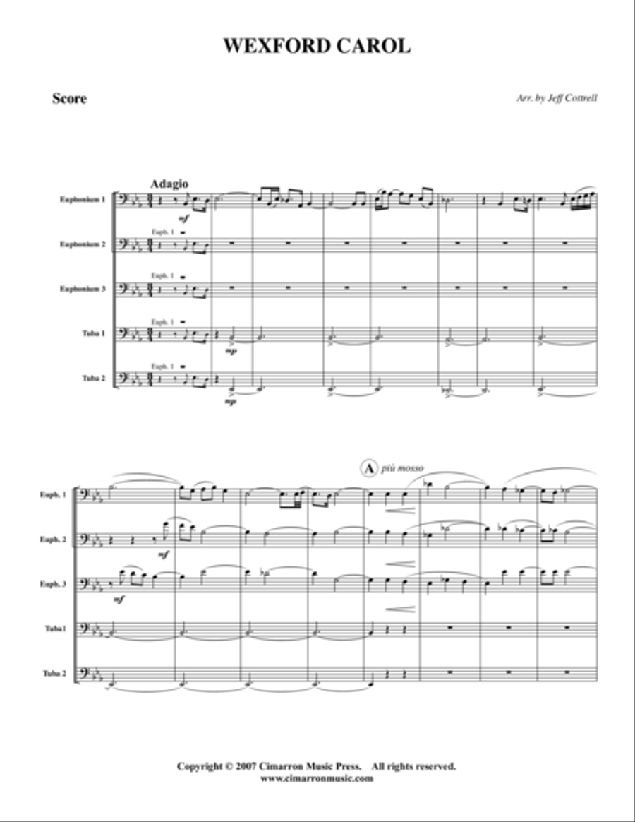 Wexford Carol Wexford Carol Large Ensemble scores gallery preview page 1