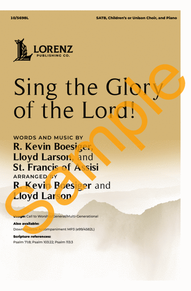 Sing the Glory of the Lord! image number null