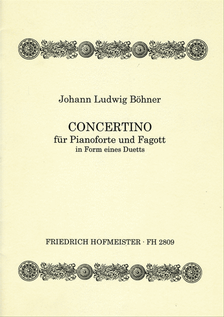 Concertino für Pianoforte und Klavier in Form eines Duetts, op. 132 Bassoon scores gallery preview page 1