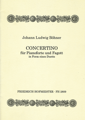 Book cover for Concertino fur Pianoforte und Klavier in Form eines Duetts, op. 132