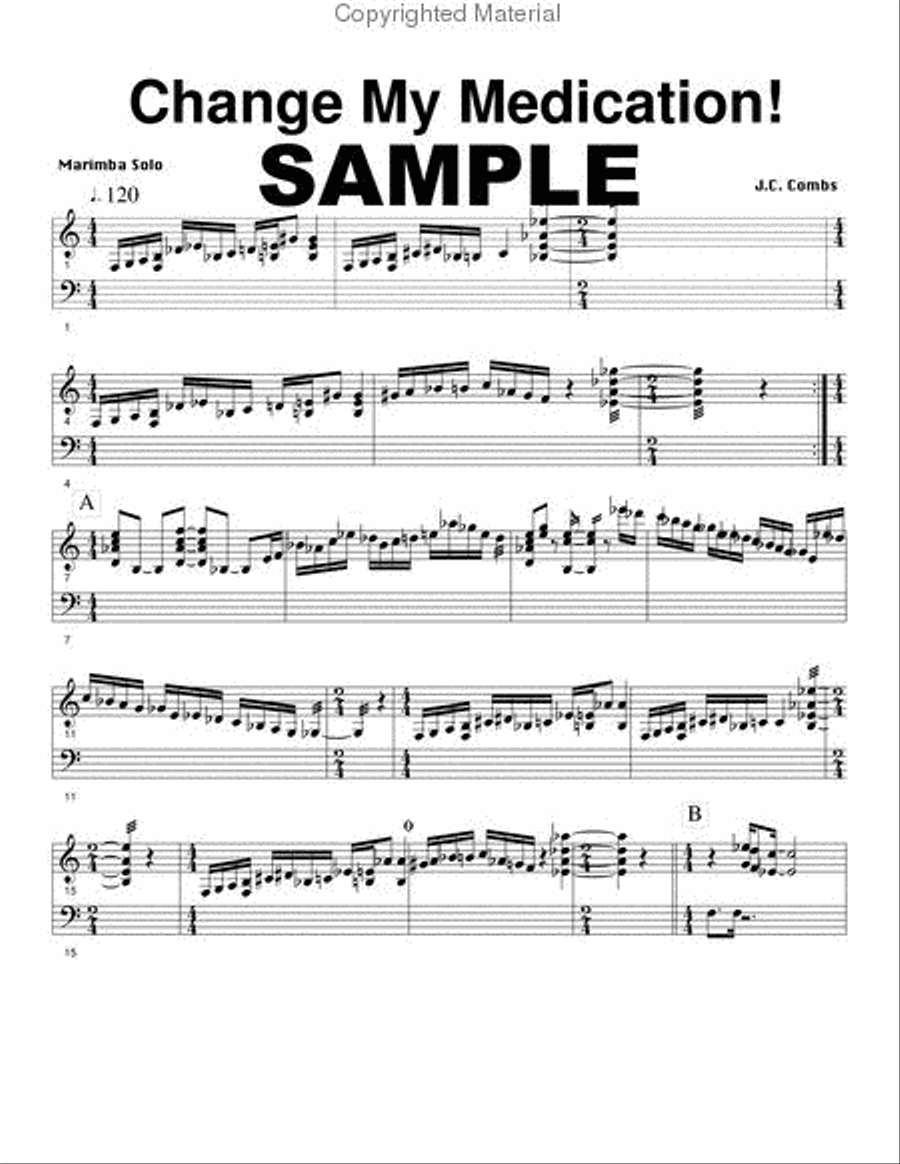Change My Medication Percussion Ensemble scores gallery preview page 2