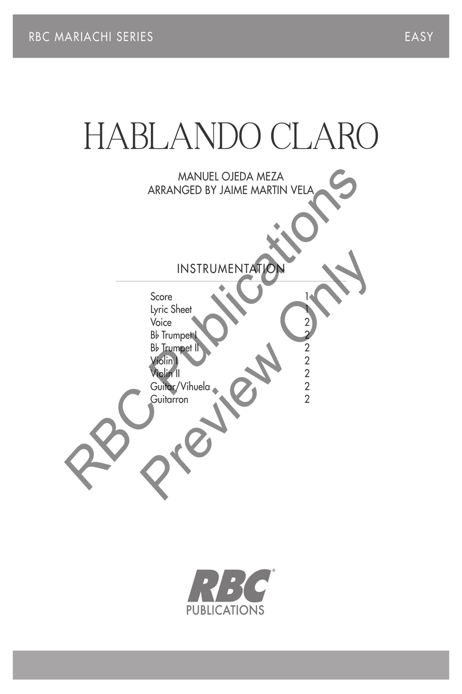 Hablando Claro Voice scores gallery preview page 2