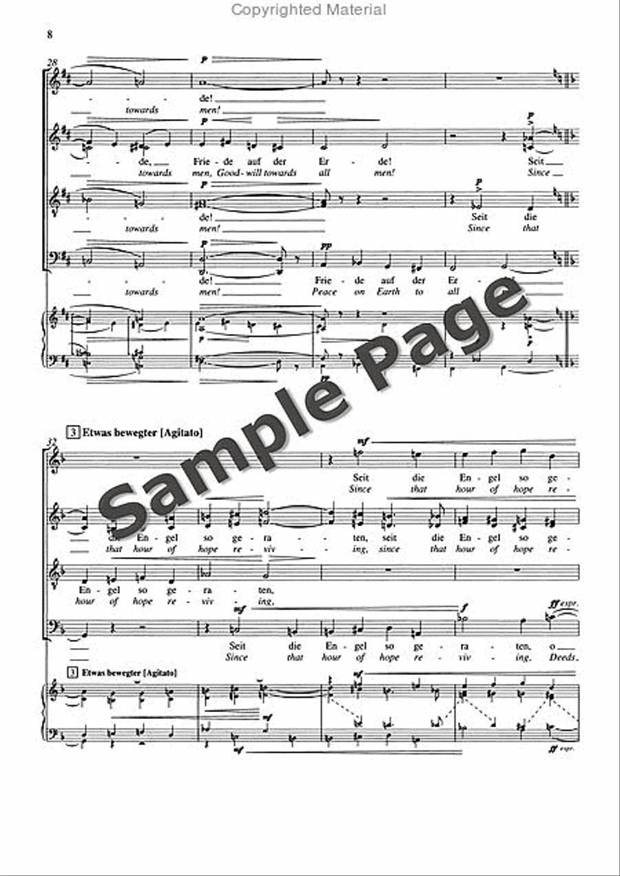 Friede auf Erden, Op. 13 Divisi scores gallery preview page 9